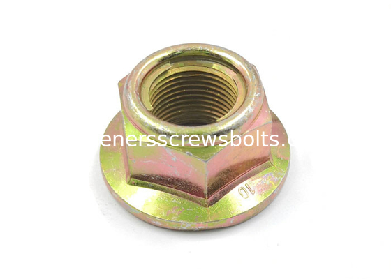 Noix de flange hexagonale galvanisée ISO7044 Grade 10 tout métal à couple prédominant avec anneaux en acier à ressort fournisseur