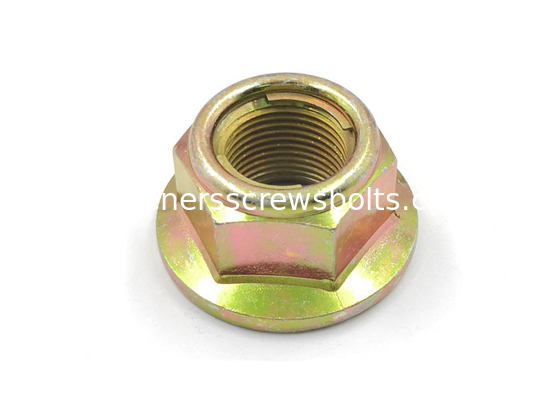 Noix de flange hexagonale galvanisée ISO7044 Grade 10 tout métal à couple prédominant avec anneaux en acier à ressort fournisseur